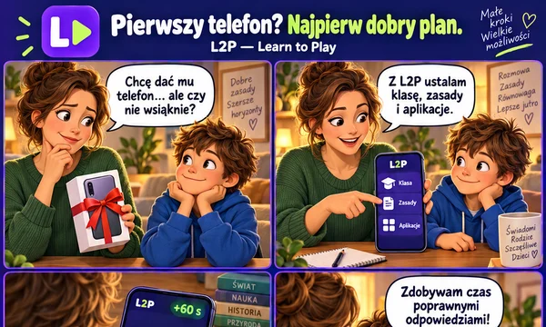 Okładka historii: Pierwszy telefon i wspólne zasady